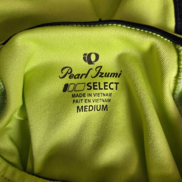 Pearl Izumi Select Neon Green Cycling Jersey Colorblock Half Zip Women Medium - Picture 8 of 11